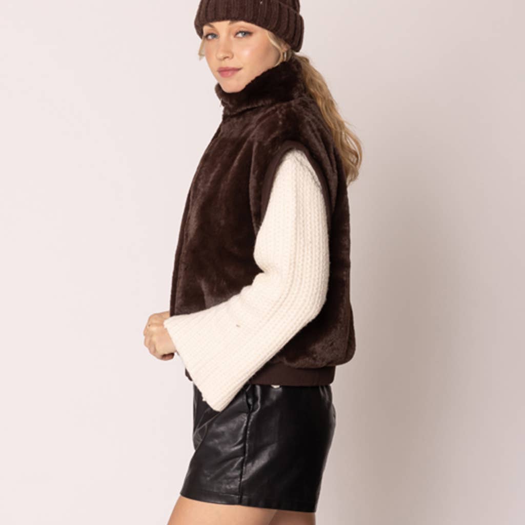 Fashion City - Venta al por mayor Chaleco de abrigo - Mujer - Chaleco cálido y acogedor de piel suave para la moda de otoño-invierno2