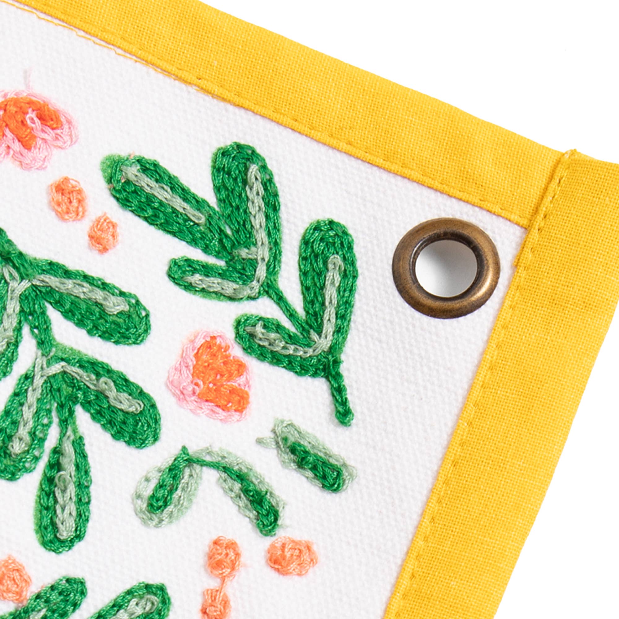 Pippi Post – wholesale Banderoll – Läs Broderad Canvasbanner - Gul2