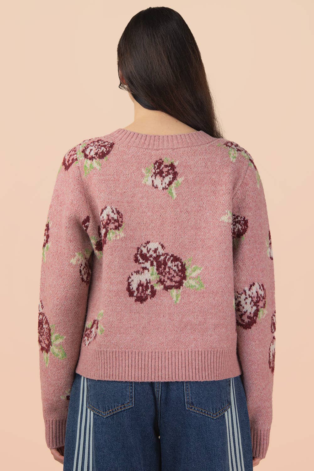 VERY J - Wholesale Cardigan - Women's - 12W3475N-Print & Solid Soft Knit Sweater Cardigan29