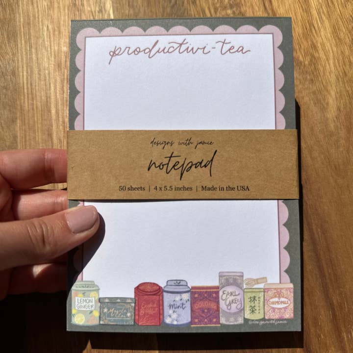 Designs with Jamie - Wholesale Notepad - Productivitea Notepad3
