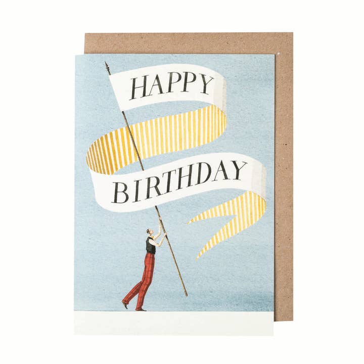 Carte de vœux Happy Birthday Gentleman pour la vente par Hester & Cook - Stationery