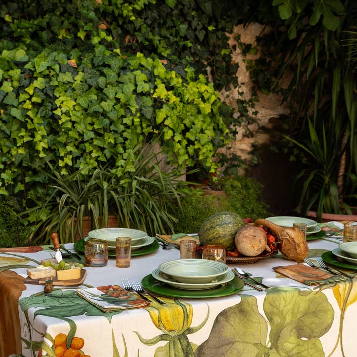 The Napking - Vente Nappes - Nappe en lin Potirons 100% Fabriqué en Italie4