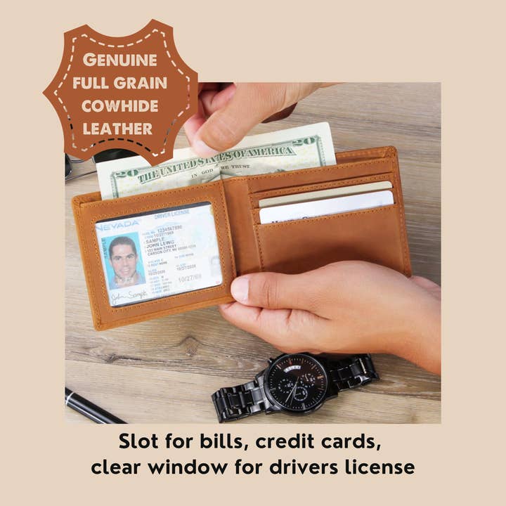 Carpe Diem Gifts - Vendita all'ingrosso Portafogli - Uomo - Portafoglio in pelle Dnd Dice | Regalo per uomo1