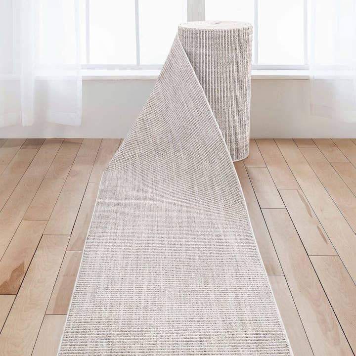 Well Woven - Wholesale Runner Rug - Custom Size Runner Berber Stripes Stripe Beige Choose Length
