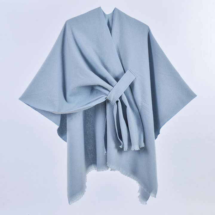 Rosa Clothing - Wholesale Wrap - Women's - Asymmetric Plian Thermal Shawl Ruana