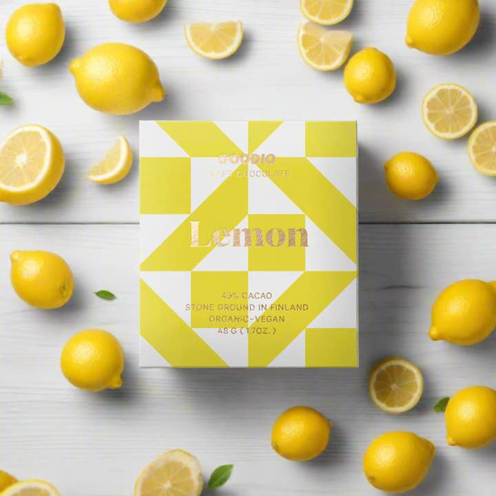 Citroenchocolade 49% voor wholesale door Goodio Chocolate