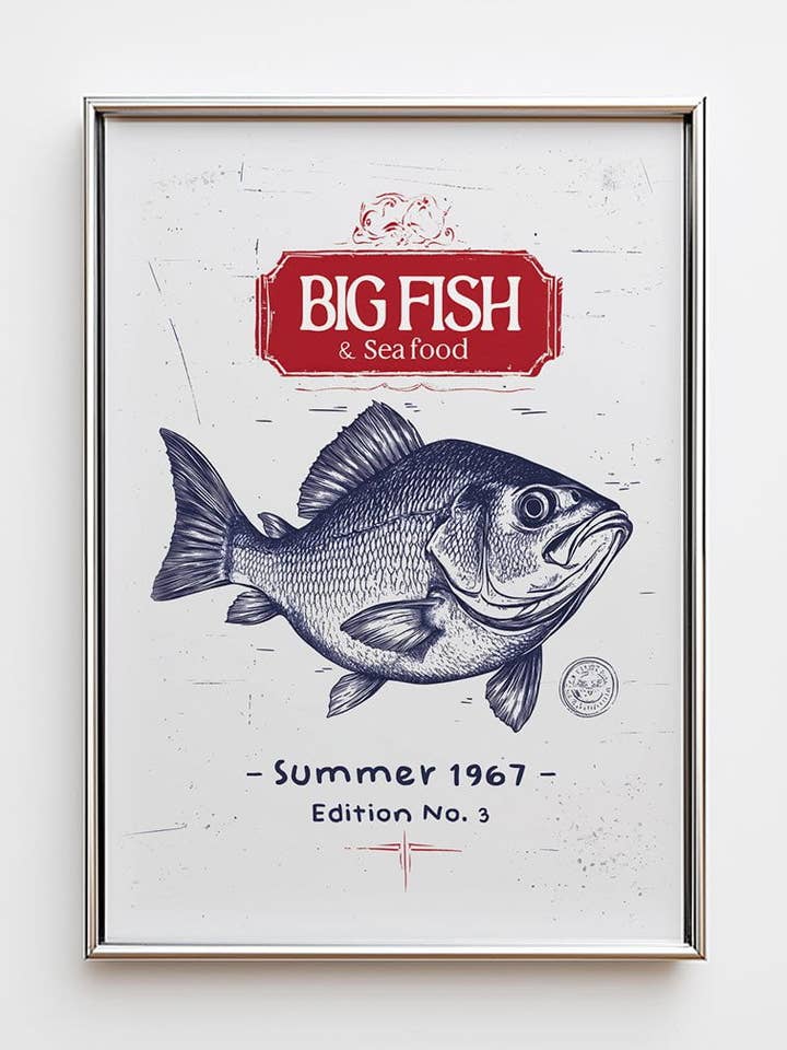 Big Fish Edition no. 03 - Summer Wall Decoration Poster for wholesale by MokaMouse