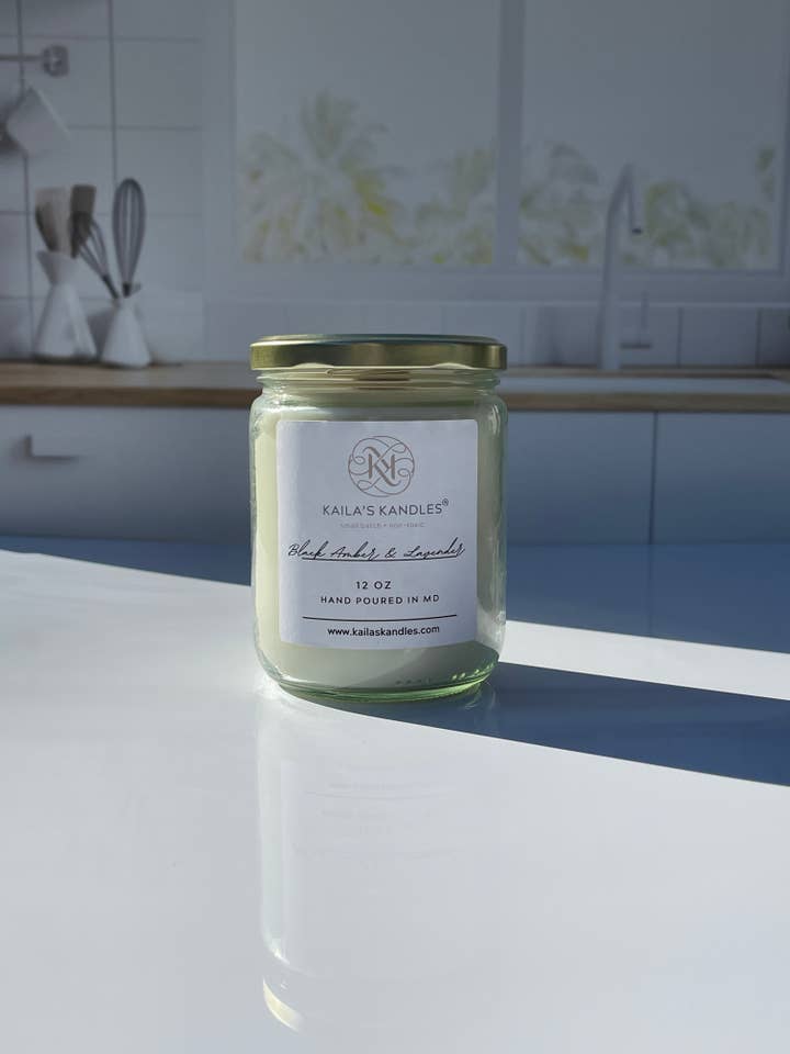 Black Amber & Lavender for wholesale by Kaila's Kandles