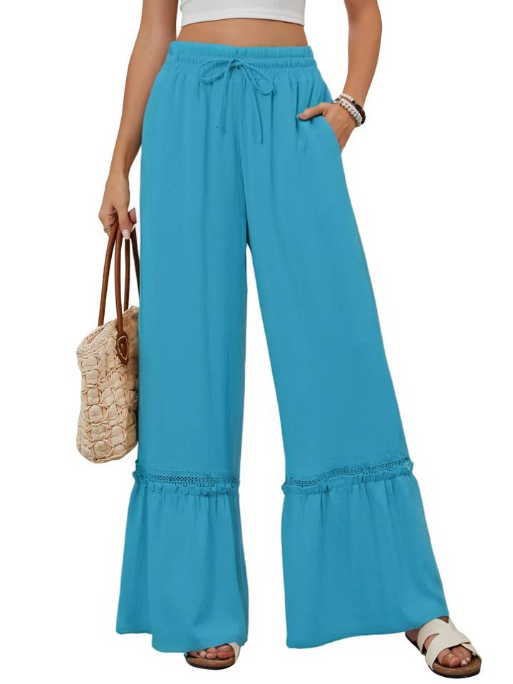 Rosa Clothing - Wholesale Pants - Women's - Women’s Loose High Waist Wide Leg Pants Casual Trousers0