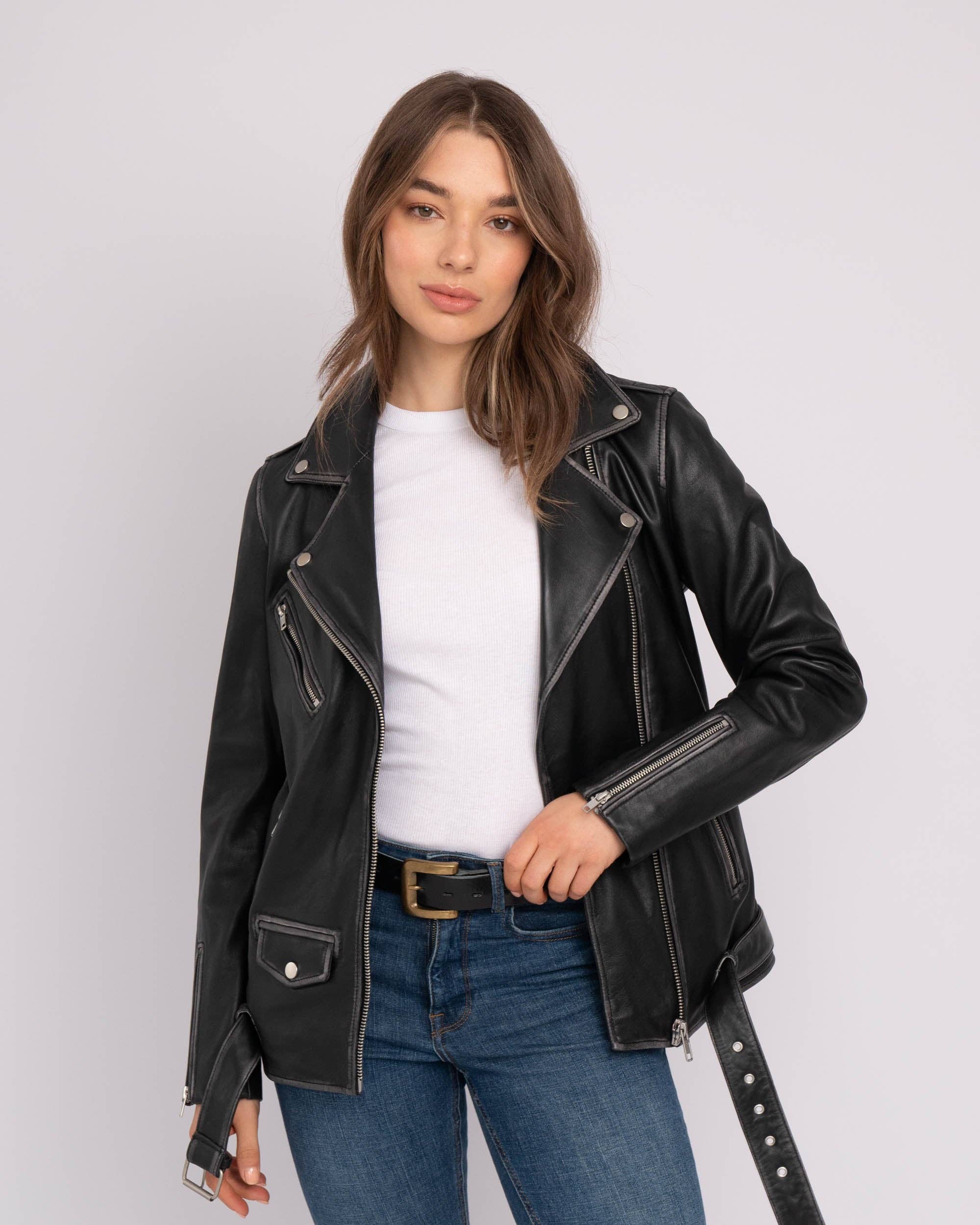 Amsterdam Heritage Leather Belts, Bags, Jackets & Apparel - Wholesale Leather Jacket - Women's - Berlin | Oversized Leather Biker Jacket7