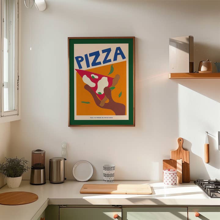 Proper Good - Wholesale Art Print - Pizza Hand Collaged Print1