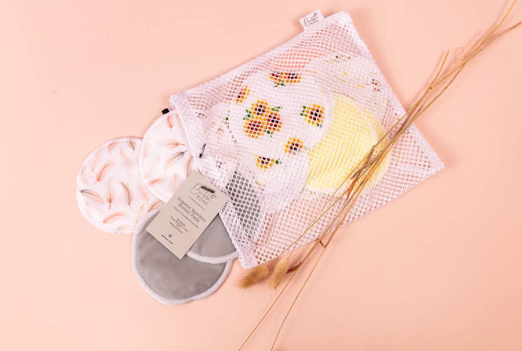 Bubba Bump - Vendita all'ingrosso Cuscini/Tappetini per allattamento - Premaman - 14 Dischetti Assorbenti Riutilizzabili per Allattamento in Bamboo Biologico1