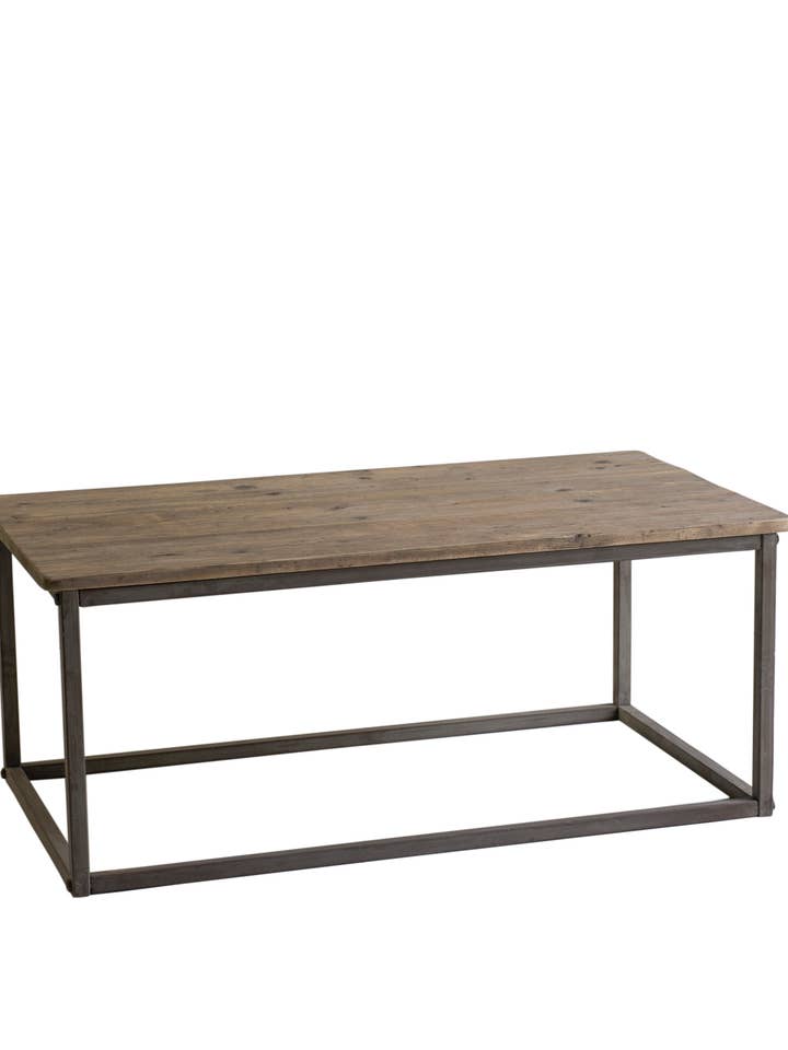 Low table in old wood and iron for wholesale by Luxe Lodge
