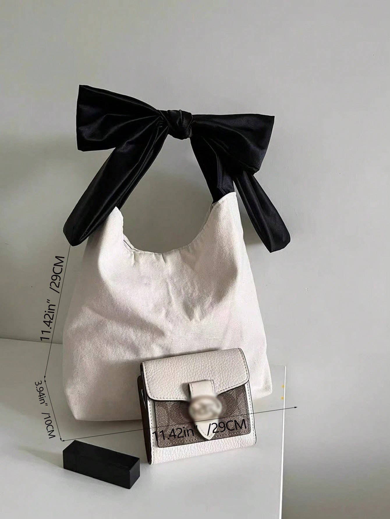 IVORY CWAB4839_BOW SHOPPING BAG SHOULDER BAG for wholesale on Faire1