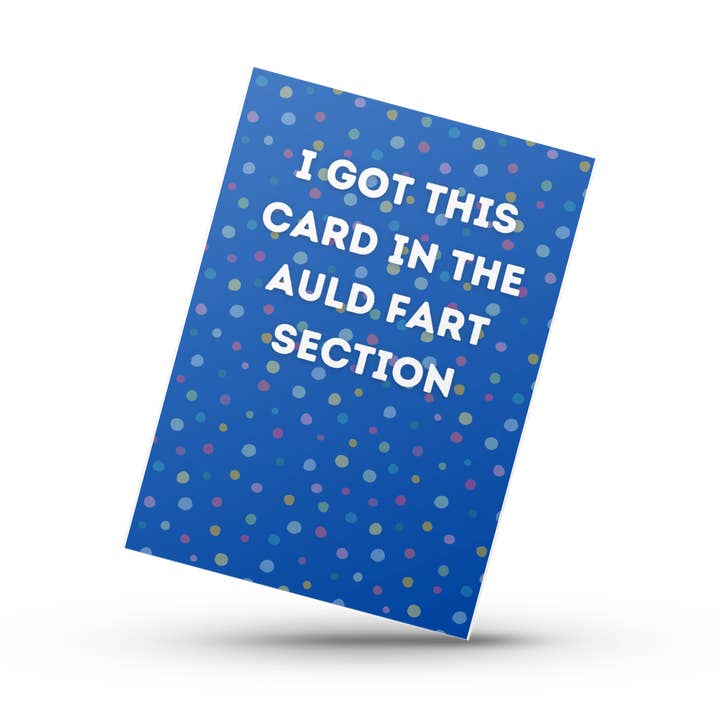 Biglietto di auguri Auld Fart Rude per la vendita all'ingrosso da parte di Lunabuloona