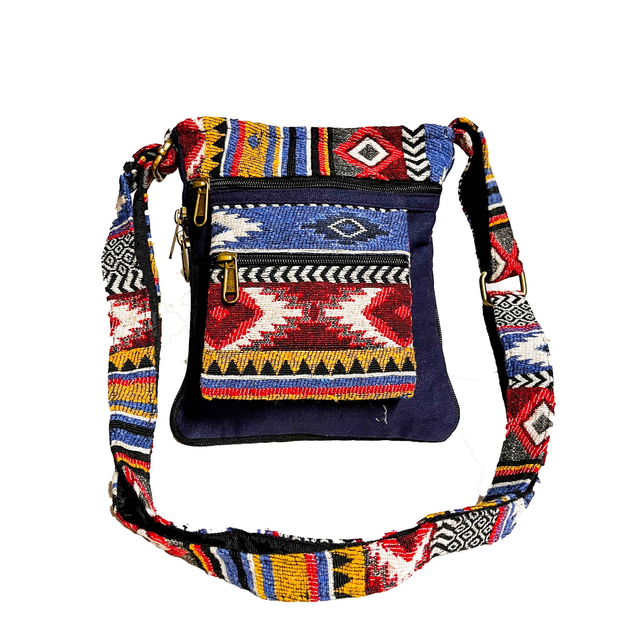 Zumki - Wholesale Crossbody Bag - Women's - Sage Geo Print Cotton Crossbody Expandable bag4