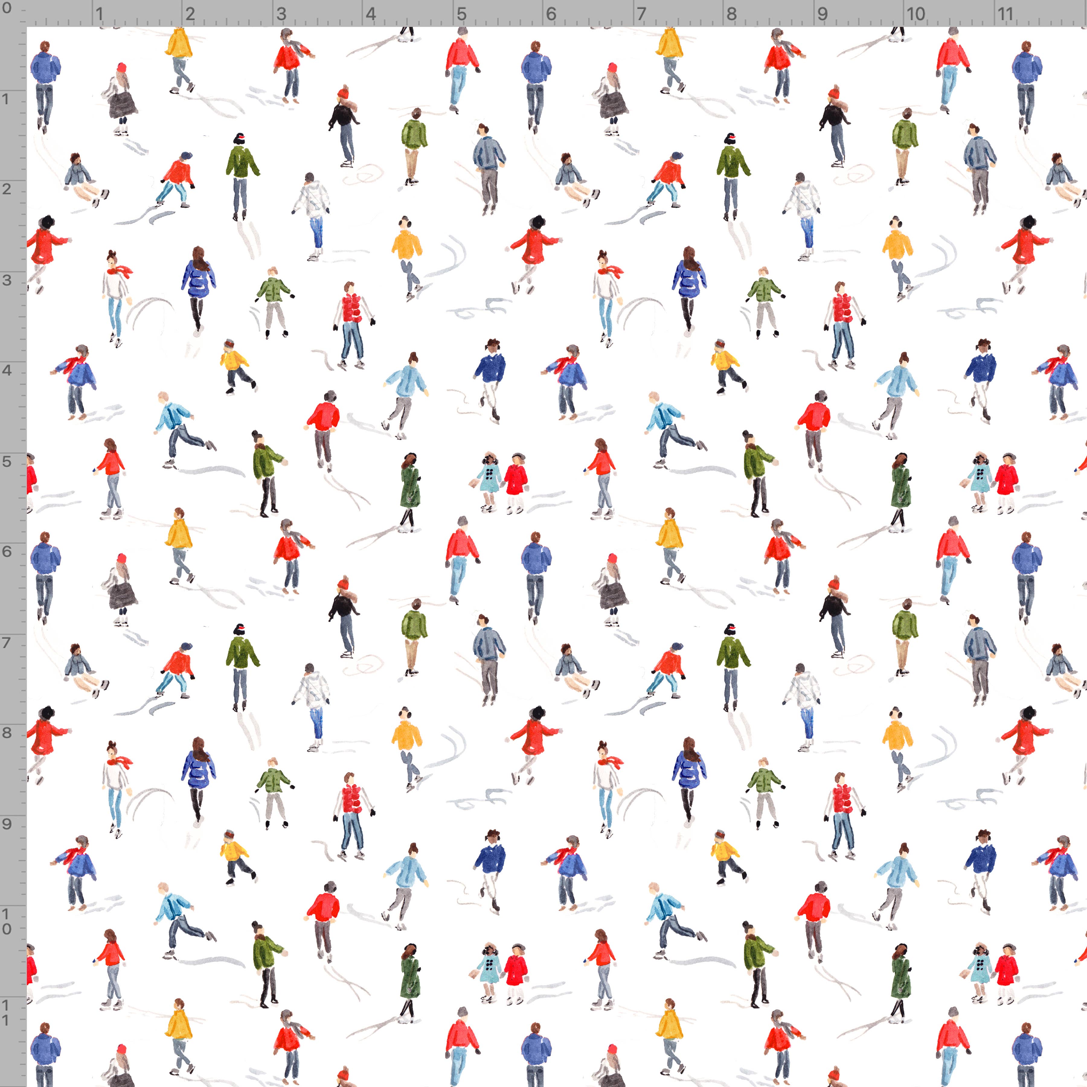 The Illustrated Life - Wholesale Flat Wrap - Petite Skaters Wrapping Paper Sheets1