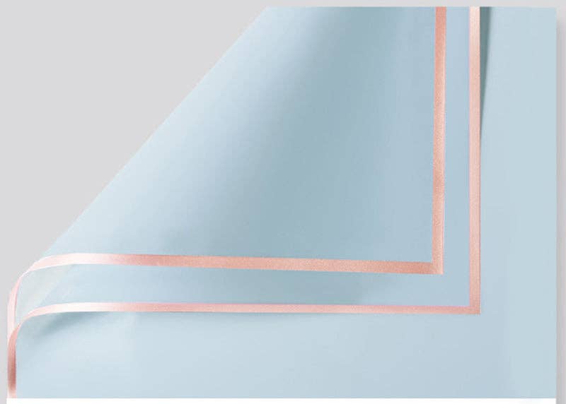 Elegant Design Supply – wholesale Flat wrap – Gold Edge Waterproof Flower Wrapping Paper (20 sheets-bag)26