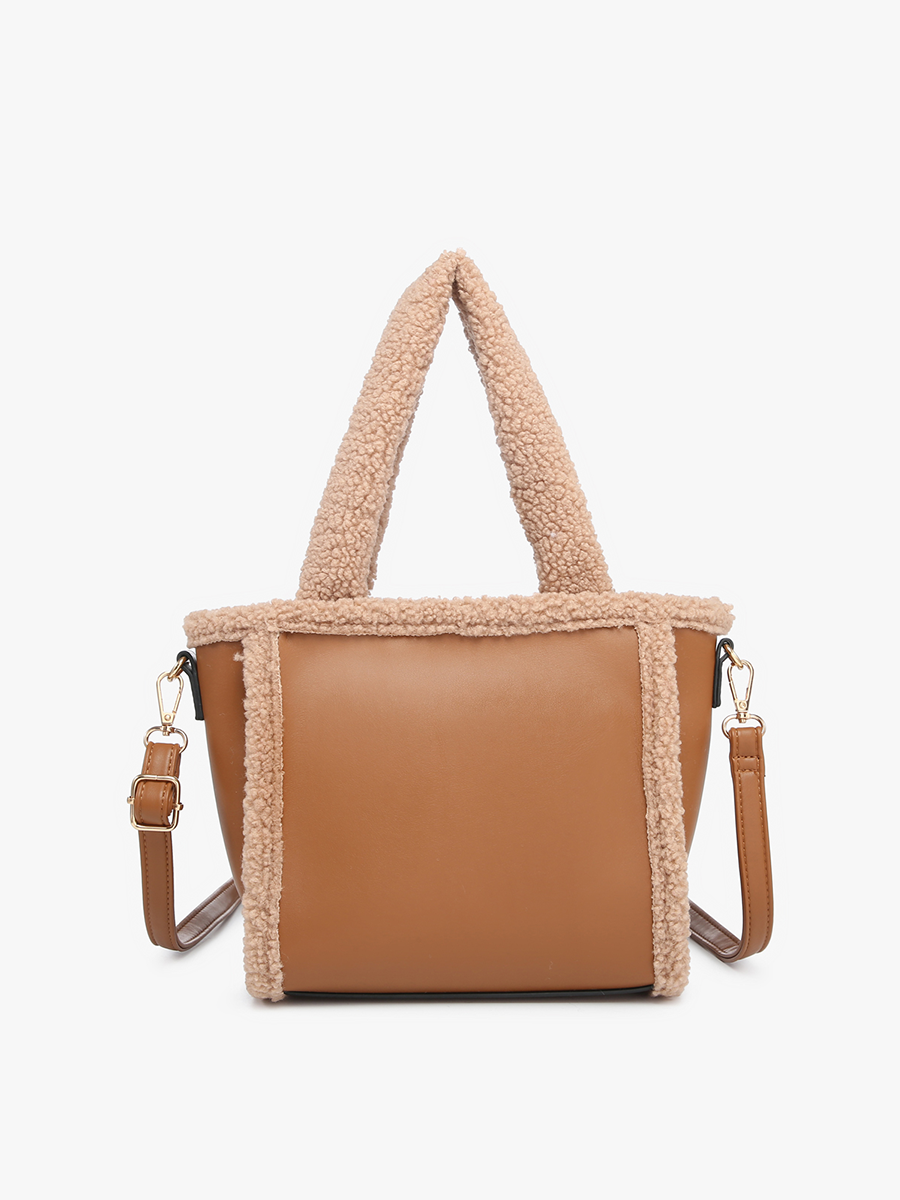 Jen & Co. – Großhandel Satchel – Damen – JN2378 Helsinki Sherpa Trim Satchel/Umhängetasche4