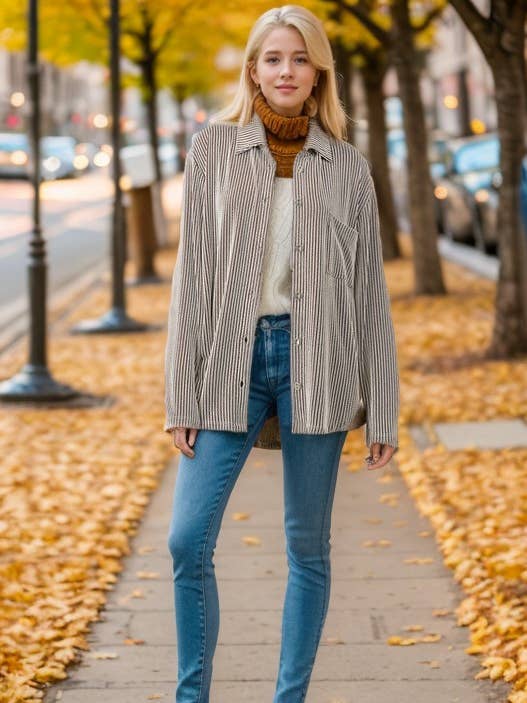 T8372- BUTTON DOWN SHIRT for wholesale by Blumin Apparel