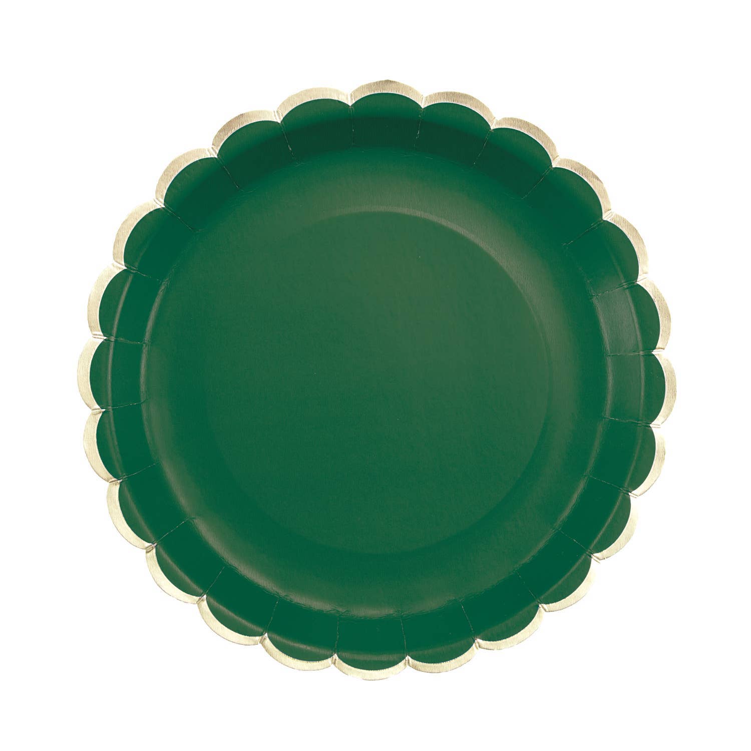 Tim&Puce Factory - Vendita all'ingrosso Piatti monouso - PIATTI SMERLATI 23 CM VERDE GIUNGLA E ORO X 80