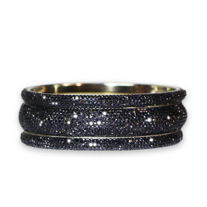 Sundar Bangles • Bollywood Jet Black Crystal for wholesale by PurseN (new)