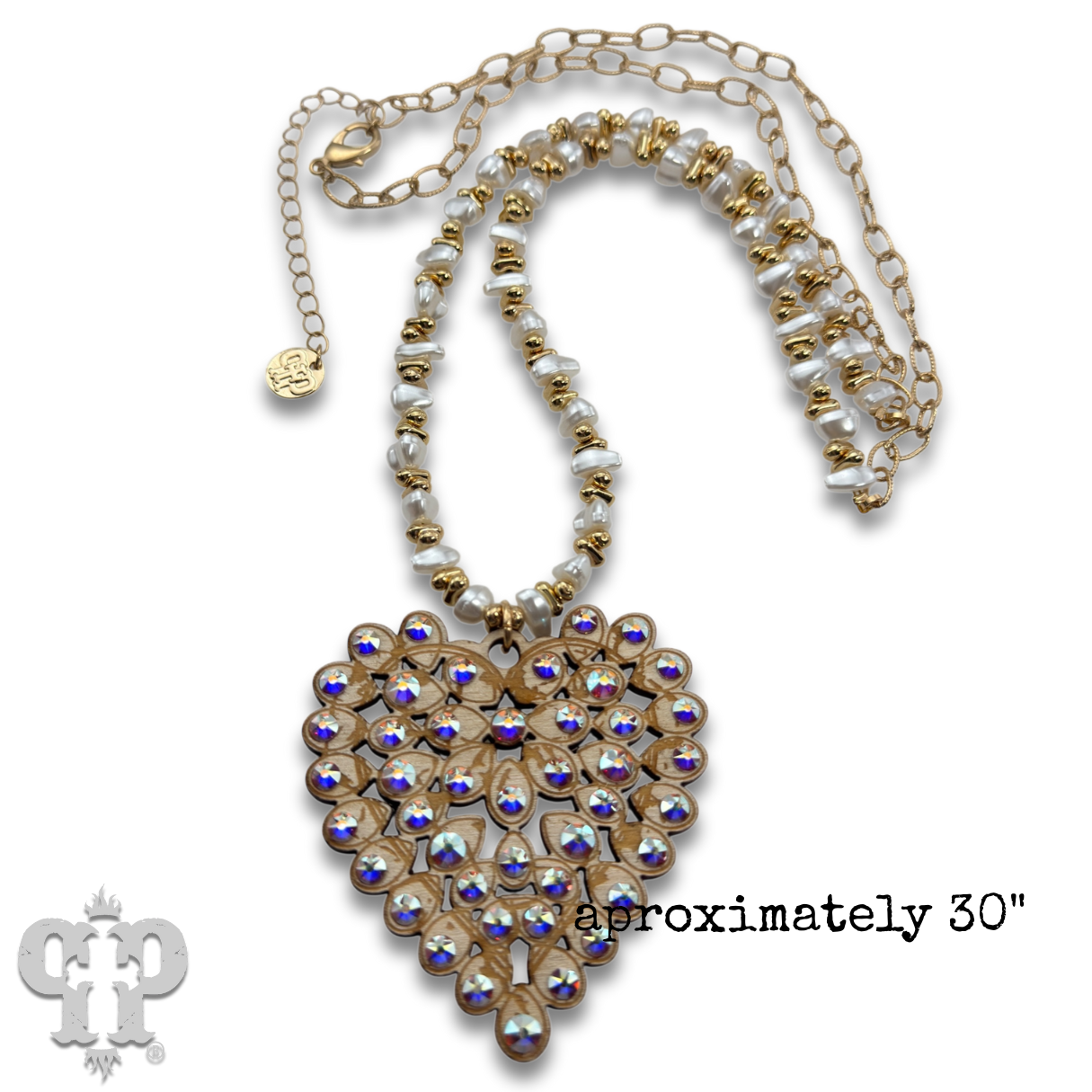 Pink Panache Brands - Wholesale Pendant/Charm Necklace - Laser cut rhinestone heart necklace7