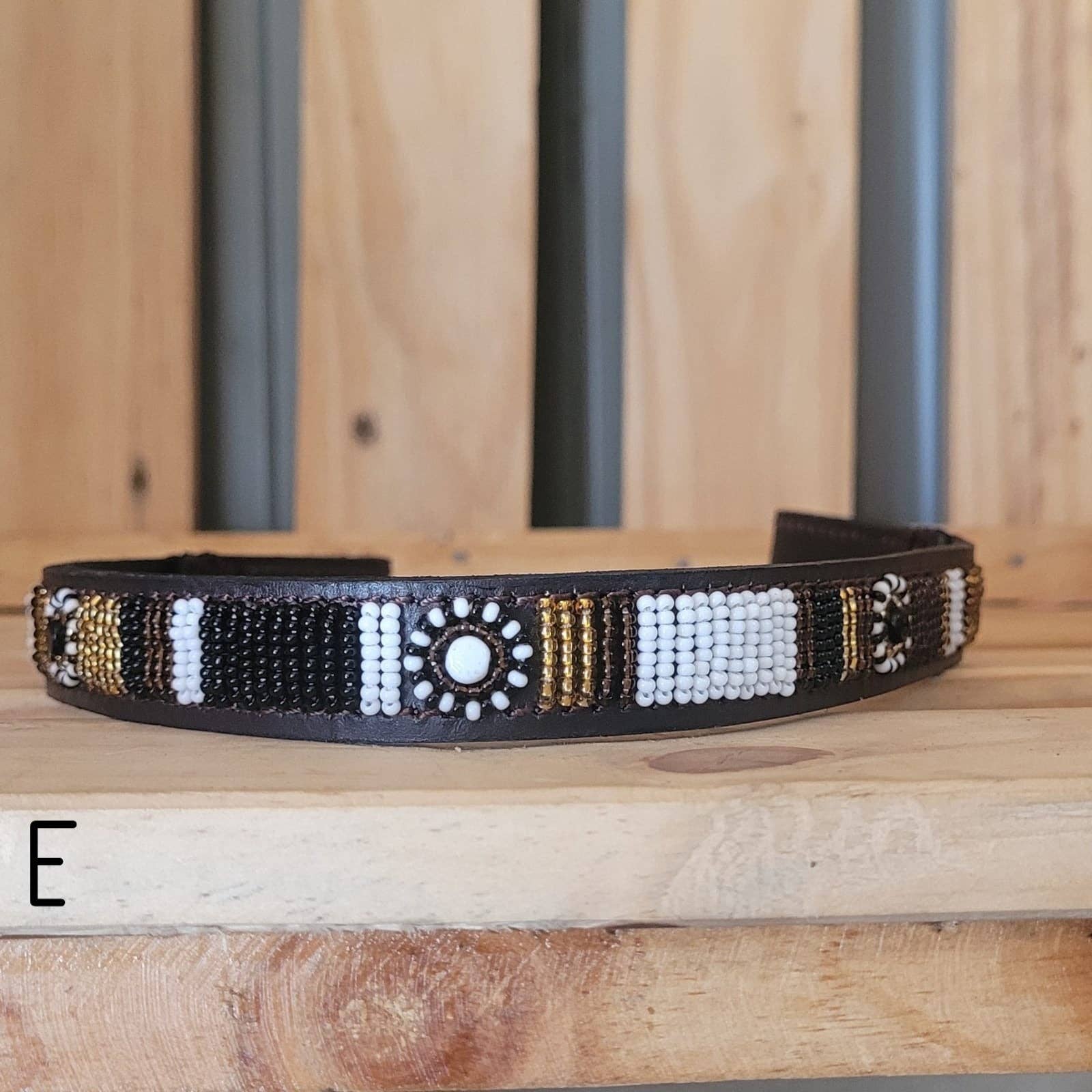 MAASAI CHIEF - Wholesale Pet Collar - Cat/Dog - Beaded Leather  Horse browband6