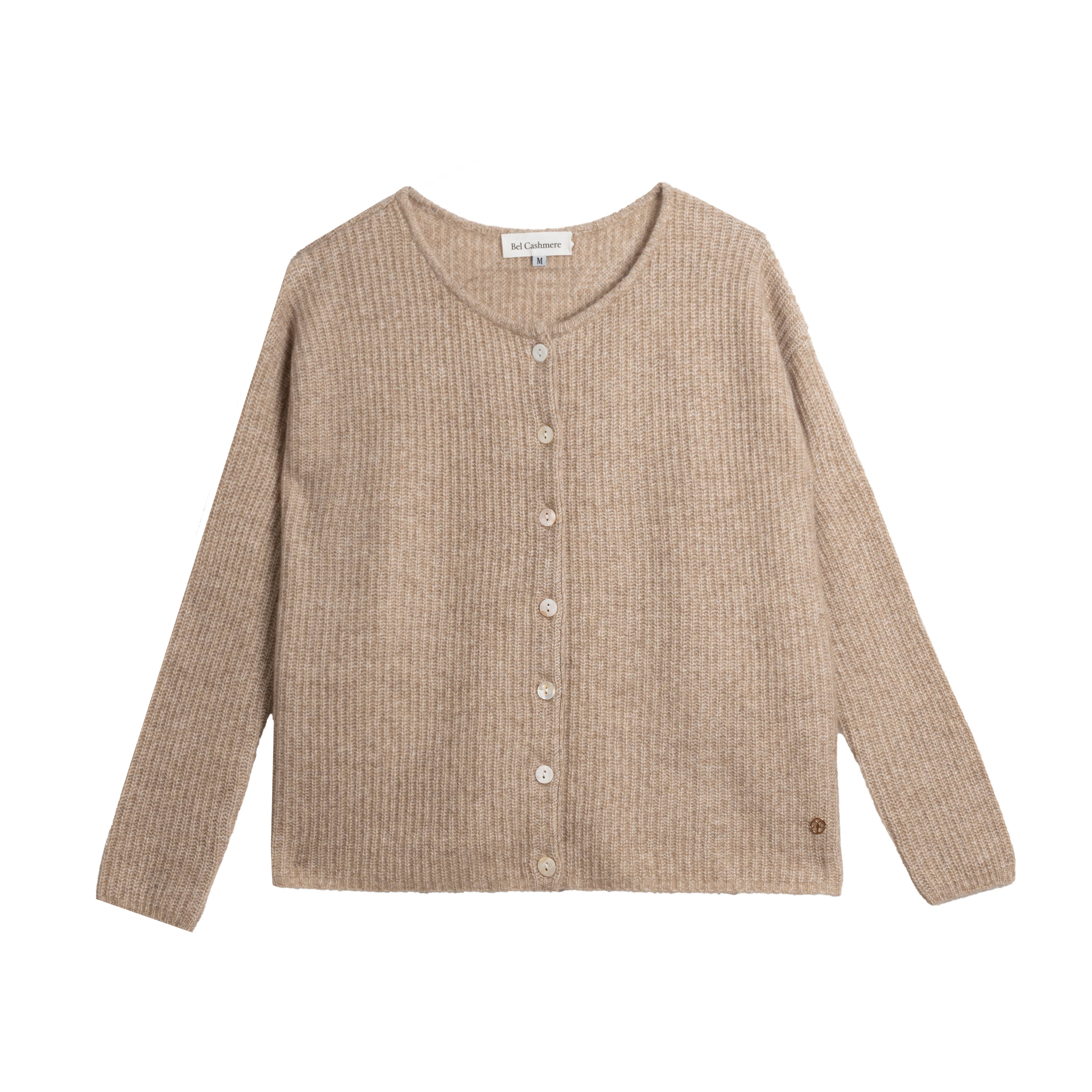 Bel Cashmere S.C. - Vendita all'ingrosso Cardigan - Donna - Cardigan Camille in cashmere e seta jaspe6