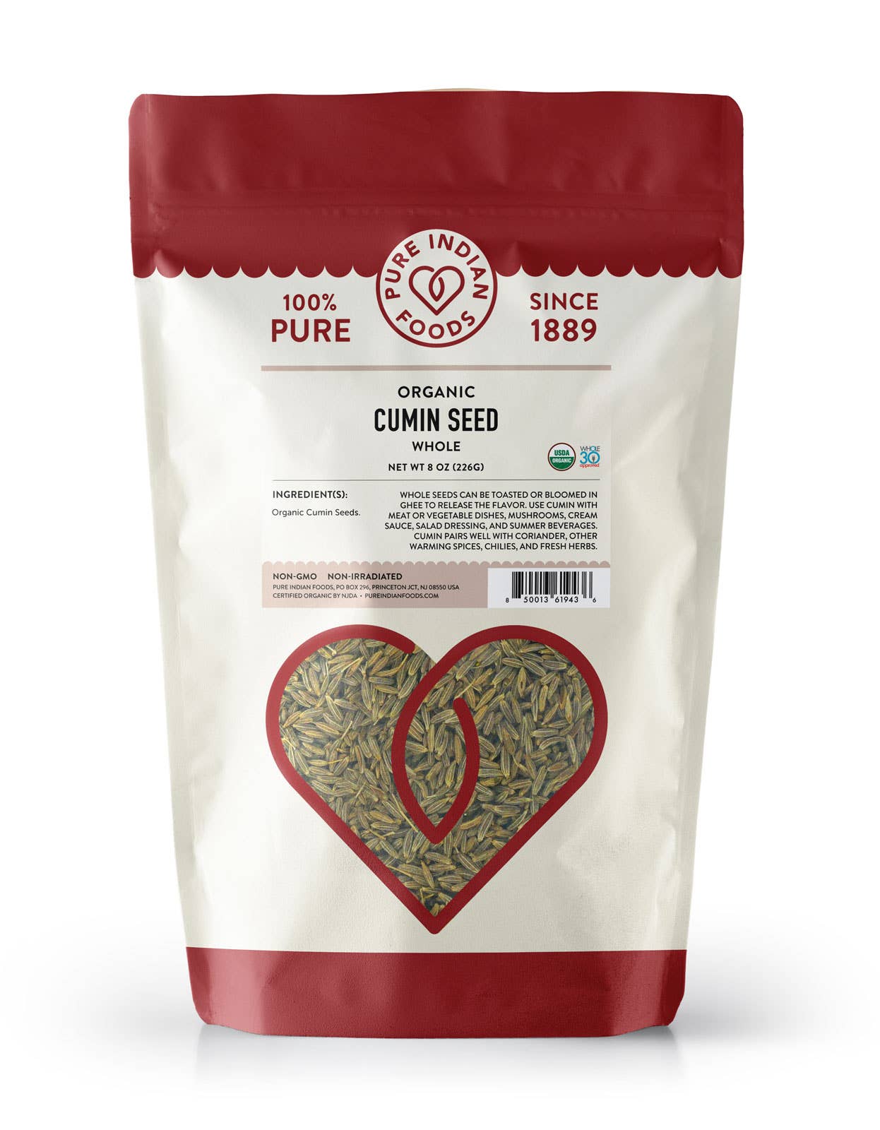 Pure Indian Foods - Wholesale Dried Spice - Cumin Seed, Certified Organic1