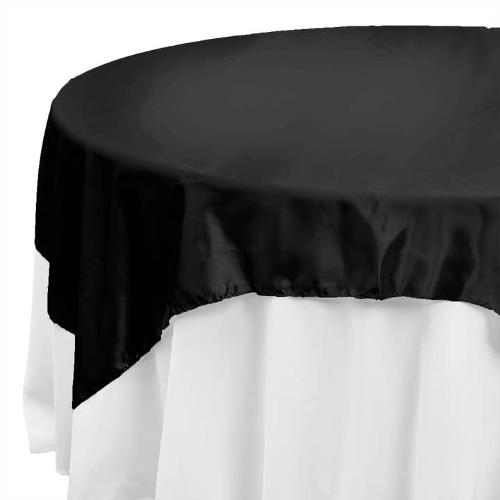 Satin Overlay - 90 Inches - Black for wholesale by Portofino International Trading, USA