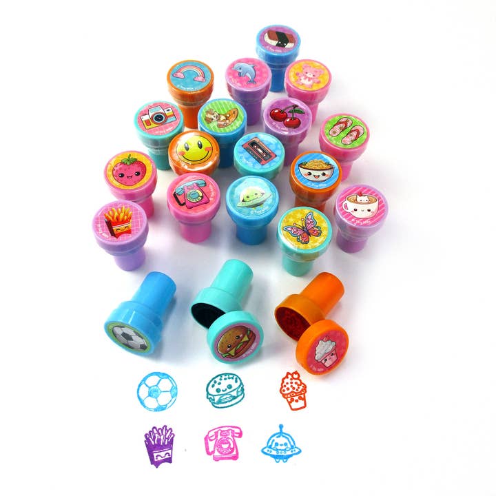 Tiny Mills - Wholesale Rubber/Decorative Stamp - Kids & Baby - 50 Pcs Assorted Designs Stampers for Kids 4