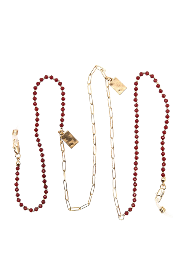 Andrea Bijoux - Wholesale Sunglasses/Eyeglasses Strap - Women's - GLASS BEAD CHAIN ACCENT ACCESSORY5