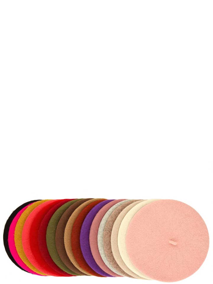 SOLID WOOL FEEL BERET FWBRT217 for wholesale by anbfashion