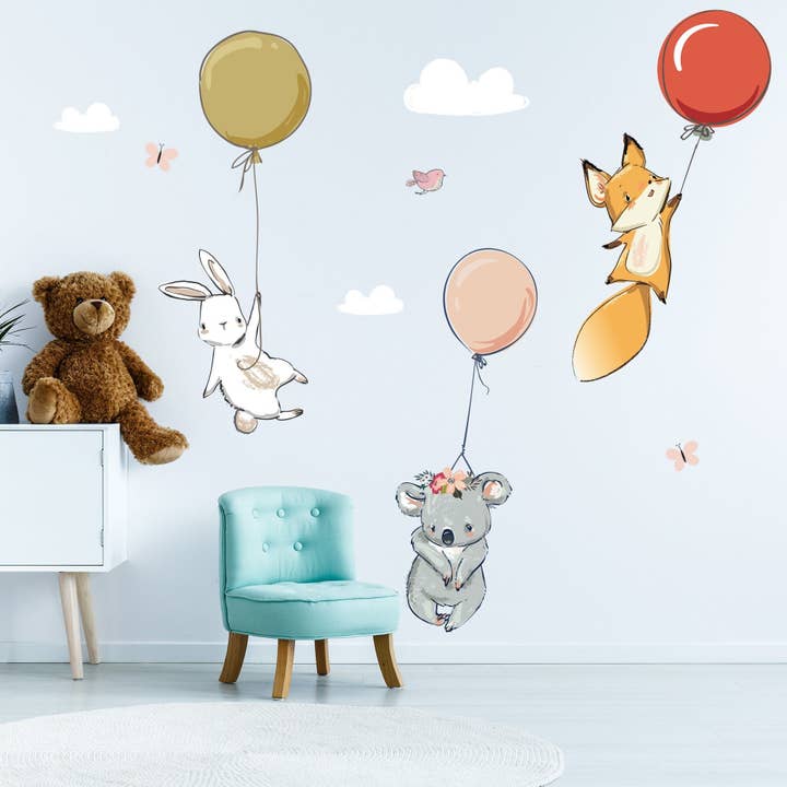 Bunny Fox & Koala Wall Decal Set V231 for wholesale by WANDKIND