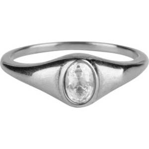 R1033 Charmin'S Signet Ring Oval Shiny Stone Steel for wholesale by Charmin's Ringen