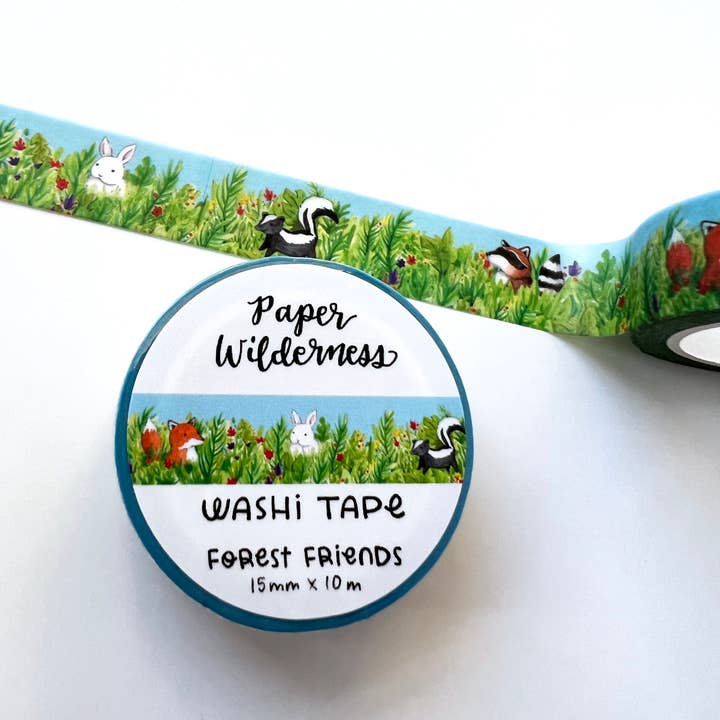 Fita Washi de 15 mm da Forest Friends por atacado de Paper Wilderness