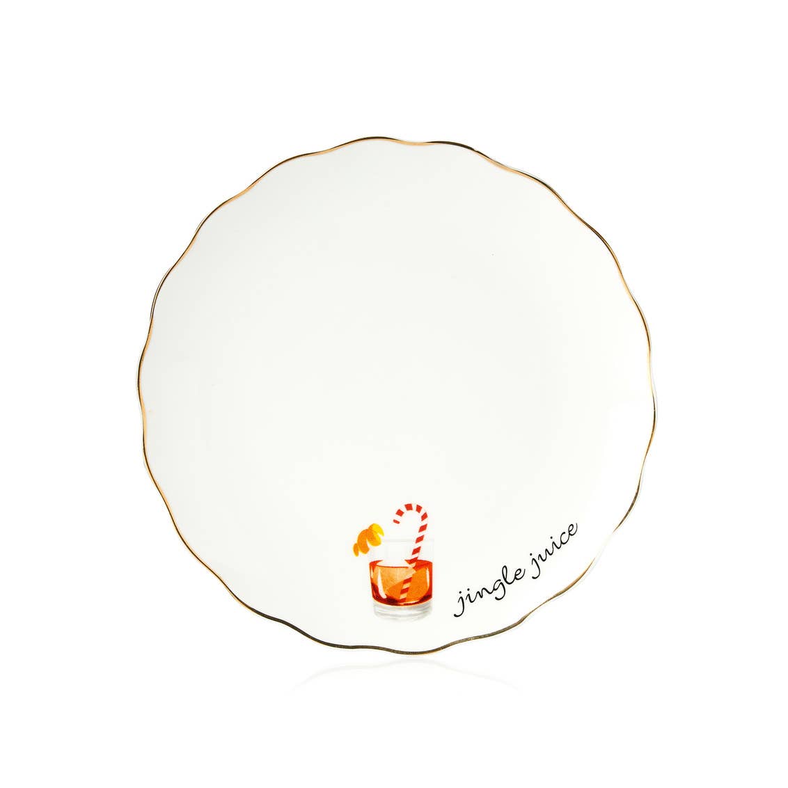 Godinger - Wholesale Appetizer Serveware - Set of Four Holiday Cheers App Plates - Christmas4