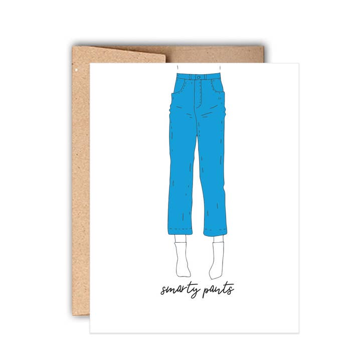 Smarty Pants Graduation Letterpress Card for wholesale by Stack Paper Press