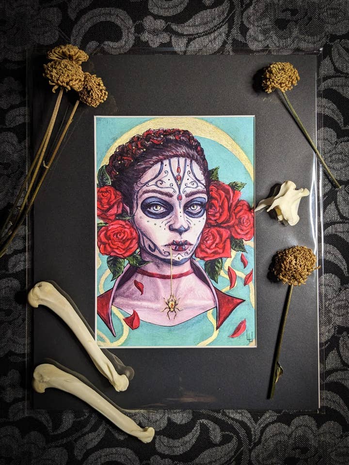 Impression encadrée "Fileuse du Destin" pour la vente par Studio Umbralux