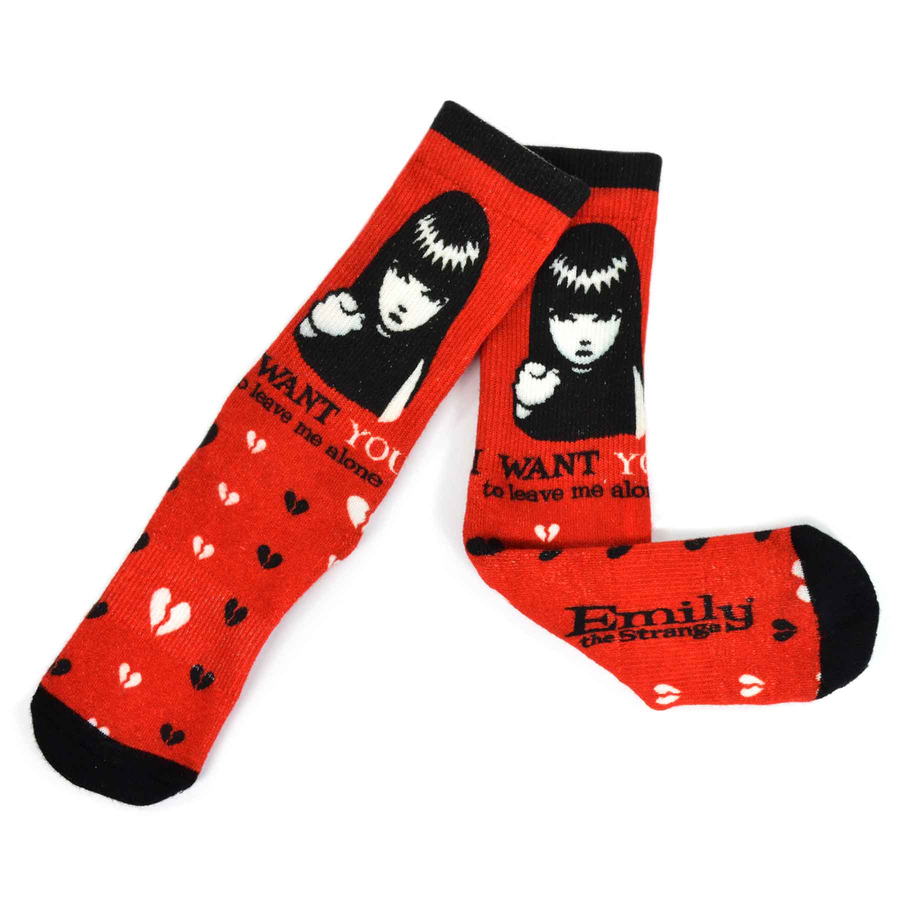DoodleUS Inc - Wholesale Socks - Women's - Emily the Strange Women Character Printed half Cushion Socks11