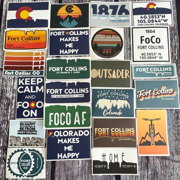 Around FoCo - Wholesale Phone & Laptop Stickers - Fort Collins Stickers