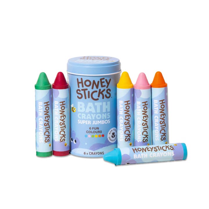 Honeysticks Bath Crayons Super Jumbo 6pk for wholesale by Honeysticks