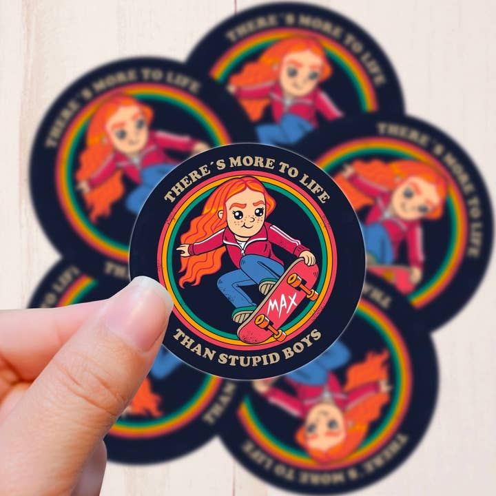 More to Life than Boys, Vinyl Sticker for wholesale by Graceful Darkness, LLC