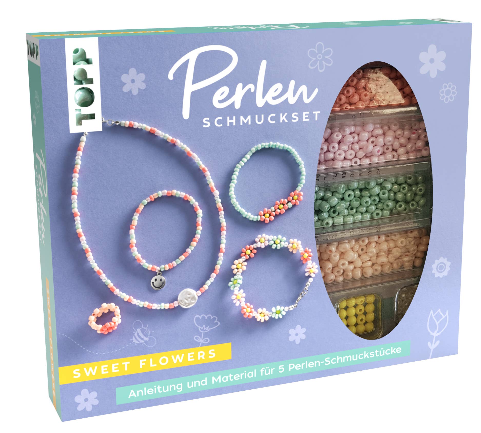 frechverlag TOPP & BusseSeewald - Wholesale DIY Craft Kit - Pearl jewelry set - Sweet Flowers0