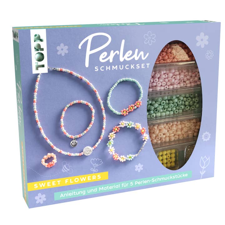 frechverlag TOPP & BusseSeewald - Wholesale DIY Craft Kit - Pearl jewelry set - Sweet Flowers