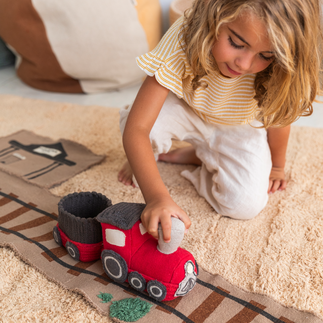 Rouge, gris foncé, gris perle, jaune, lin, vert Train Ride & Roll en vente sur Faire3