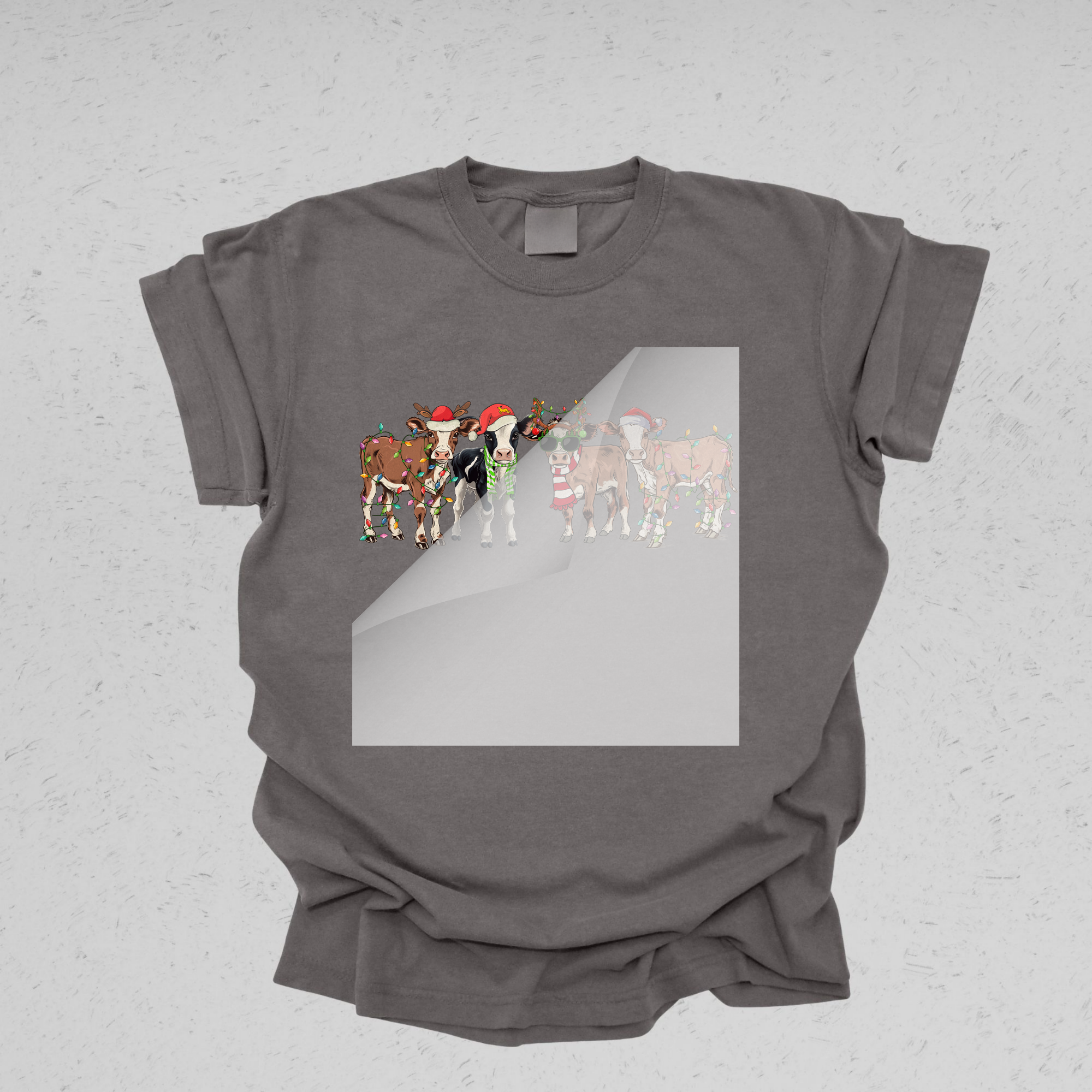 DTF Office - Wholesale Sublimation Transfer - Cow Santa DTF Transfer2