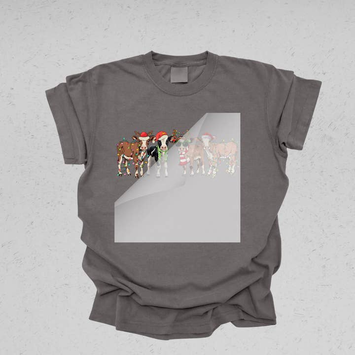 DTF Office - Wholesale Sublimation Transfer - Cow Santa DTF Transfer2