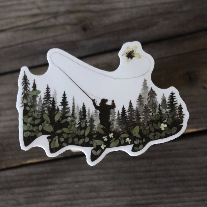 Fly Fishin Fish Sticker for wholesale by ReLove By Love LLC